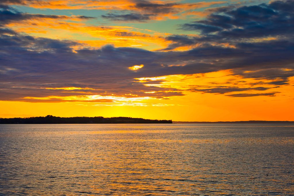 Vattern lake sunset