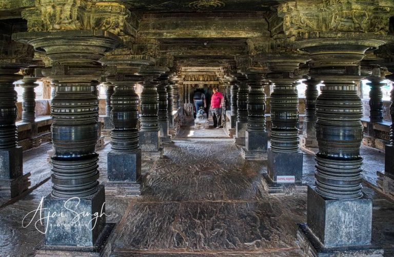 Amrutheshwara Temple_Lathe turned columns