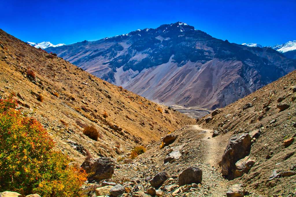 The steep climb to Dhankar lake The steep climb to Dhankar lake
