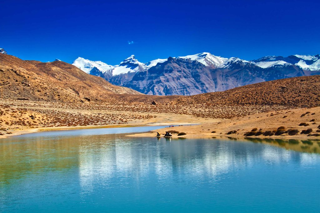 The pristine Dhankar lake The pristine Dhankar lake
