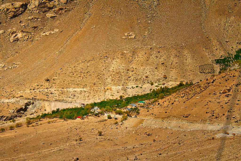 An oasis in the midst of the barren landscape An oasis in the midst of the barren landscape
