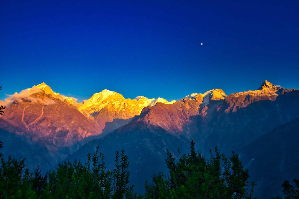 Kinner Kailash sunset