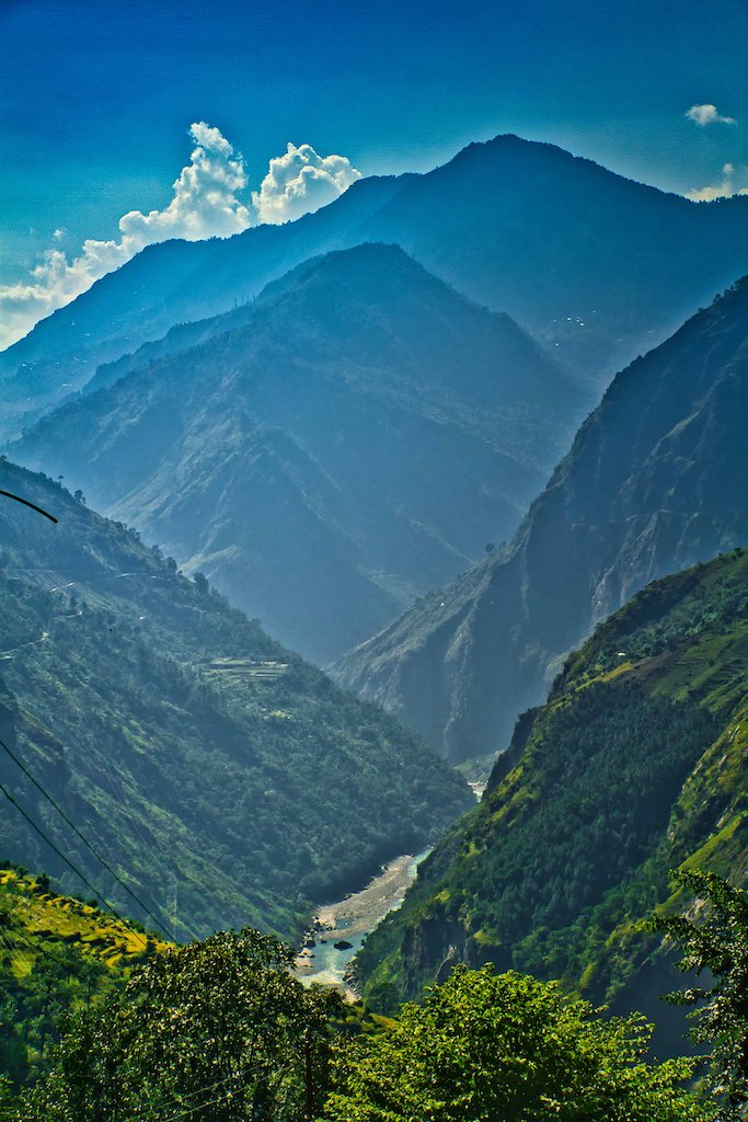 View of the Sutlej River valley from the dhaba View of the Sutlej River valley from the dhaba
