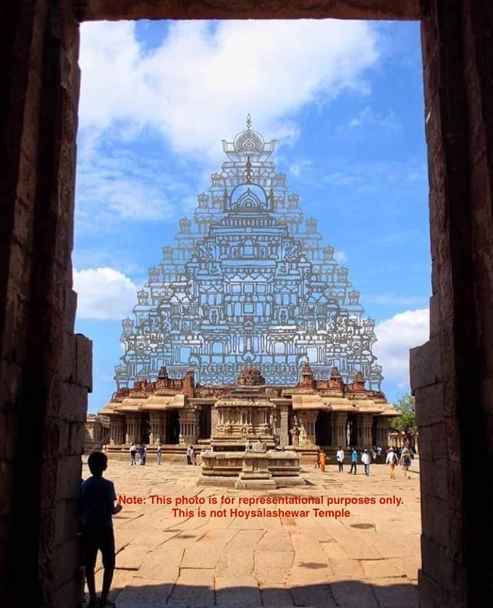 Representational Photo - with its Shikhara (tower) How the temple would look with its Shikhara