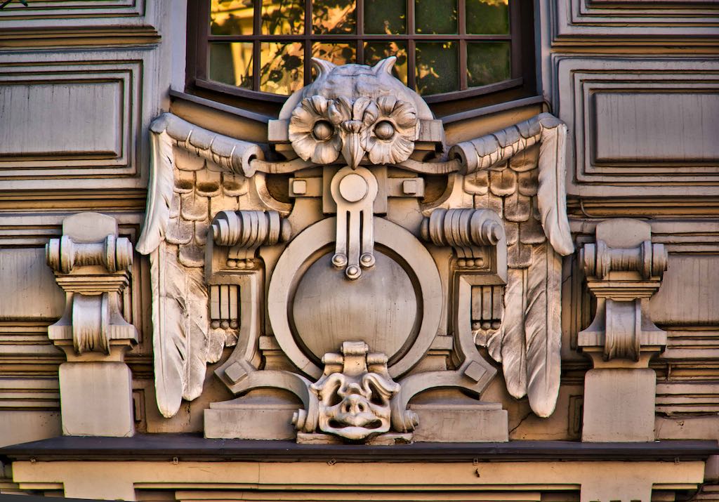 Elaborate decorative Art Nouveau style