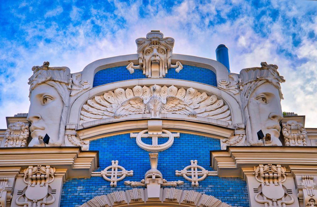 Elaborate design adorn the buildings