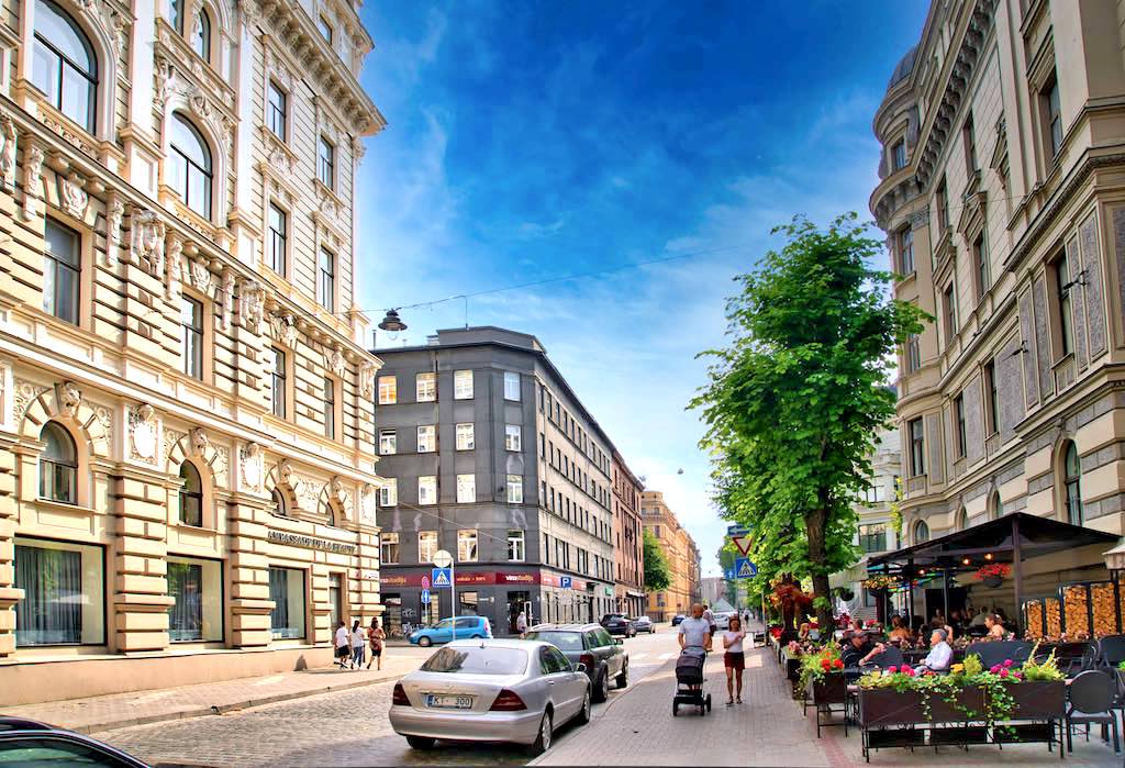 A street in the Art Nouveau District