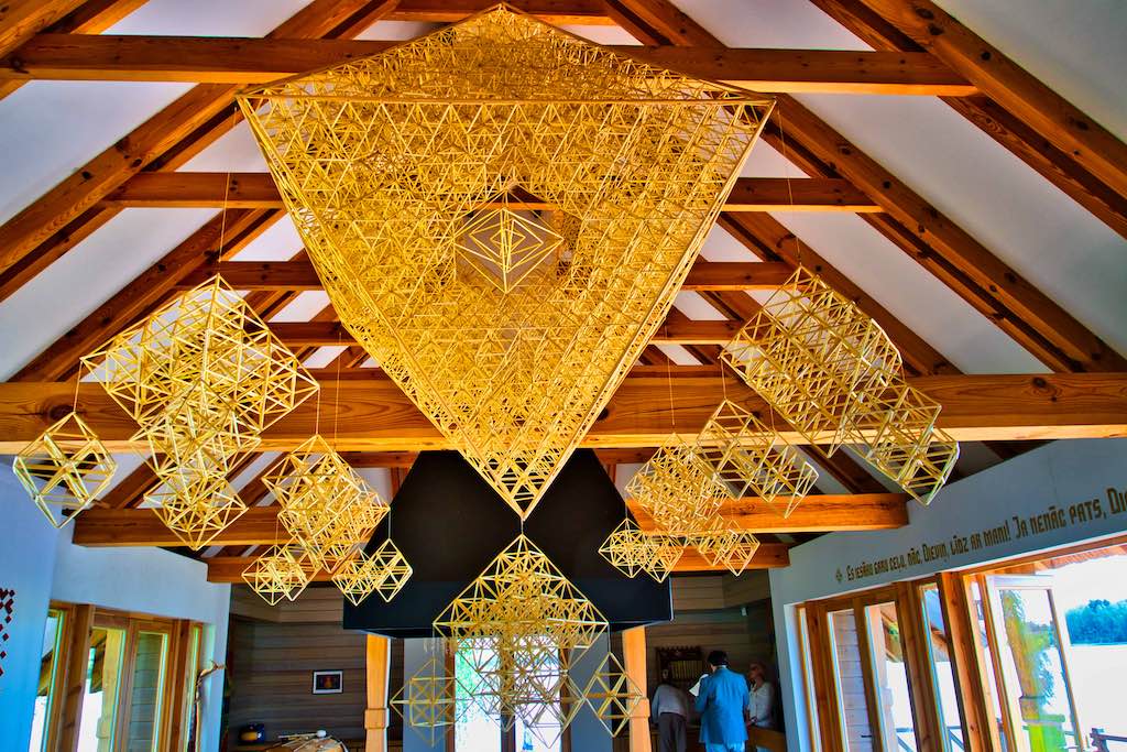 Bamboo artefacts signifying the inter-connectedness in the universe