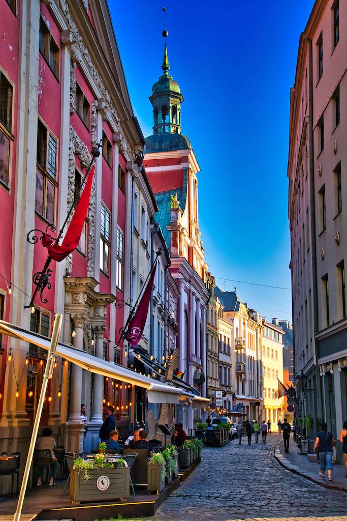Street scene in Riga Old Town