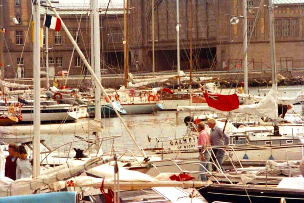 Trishna moored at Cherbourg