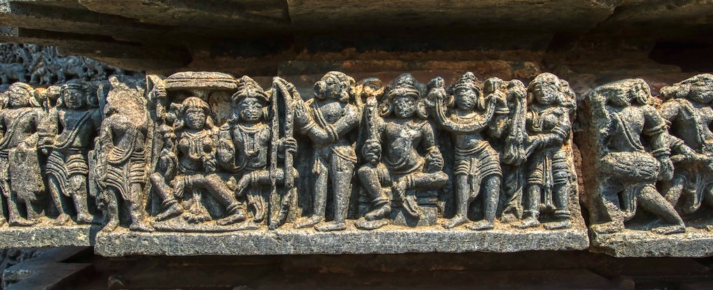 Ram, Sita, Lakshman and Hanuman seen