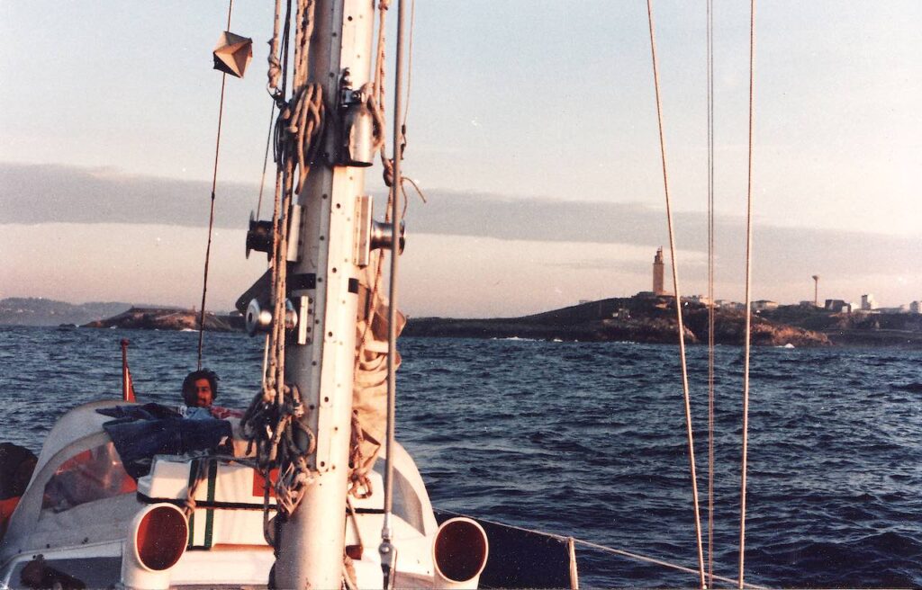 Sailing out of La Coruna, Spain, harbour
