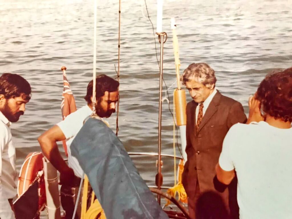 Mr Alfred Gonsalves, visiting the boat at Port Said