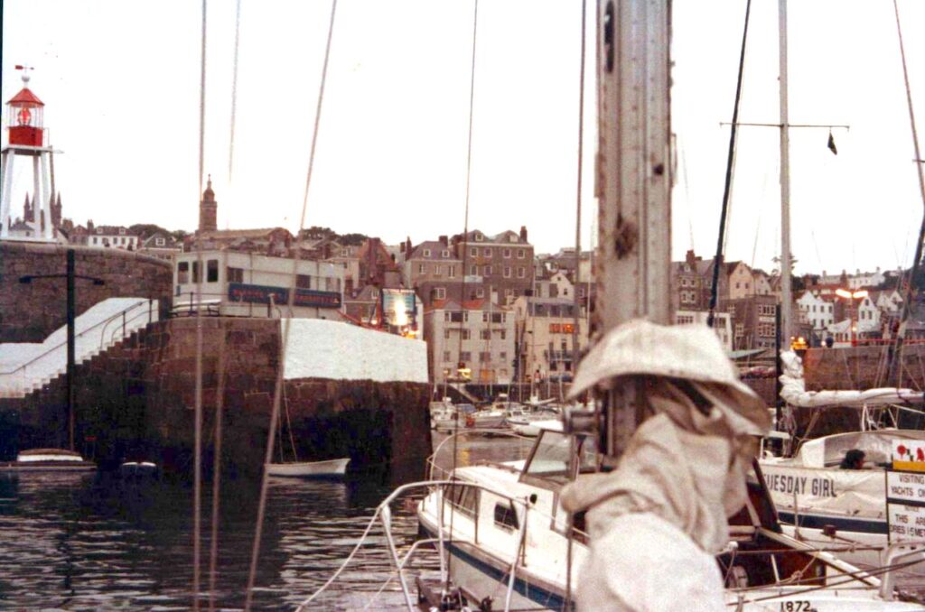 Entering Gurnsey harbour