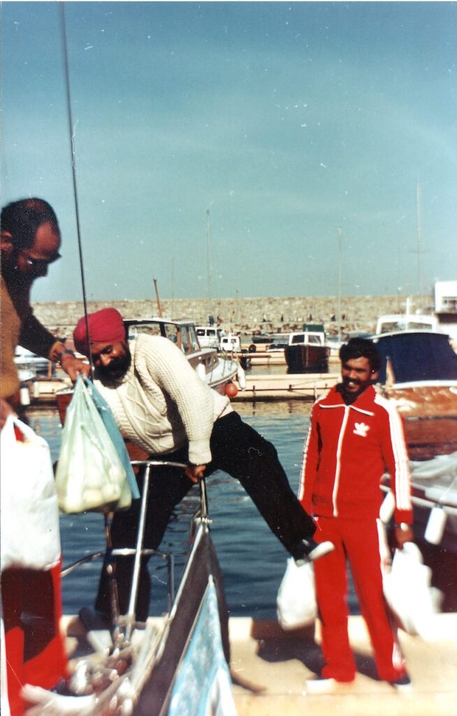 Lt Col TPS Chowdhury disembarks at Port Said