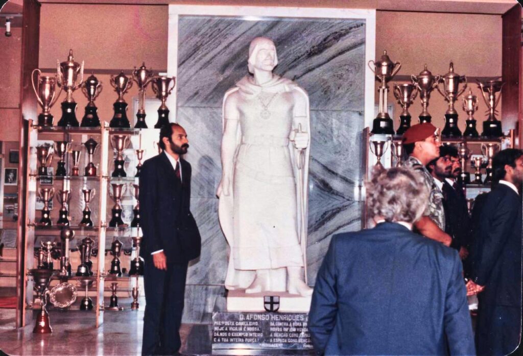 Silver and trophies from the glorious past displayed at the Army Commando unit