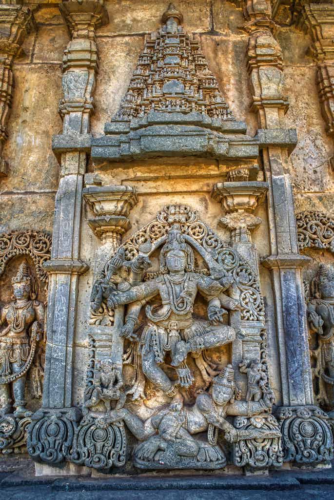 Sculptures in the form of miniature temples