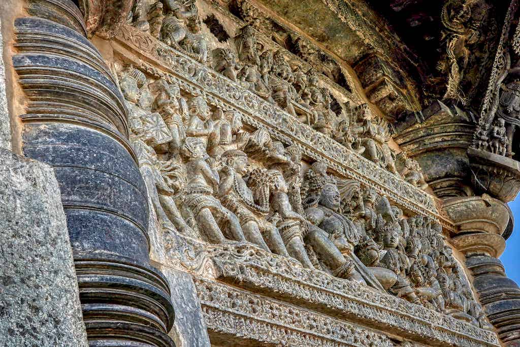 Reliefs depicting court scenes