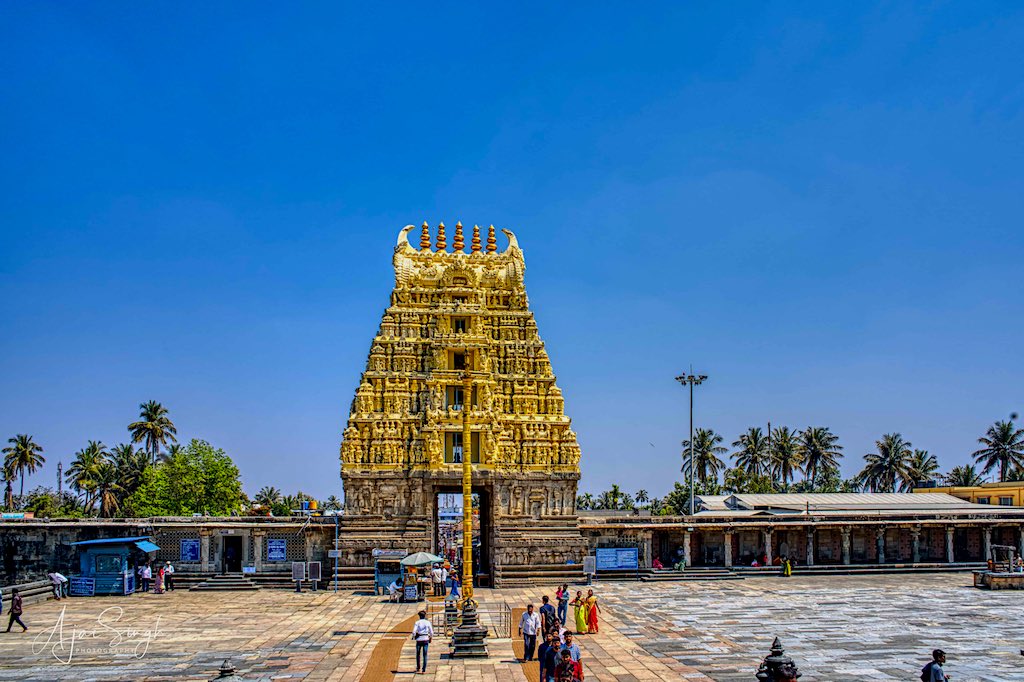 The Gopuram seen from the temple