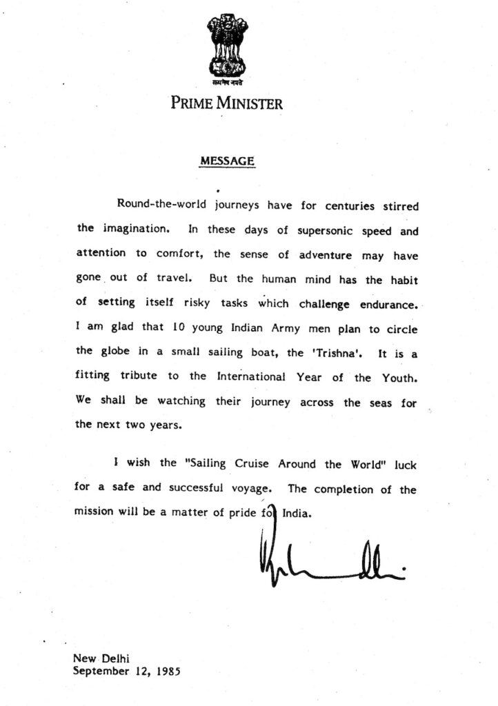 Prime Minister message