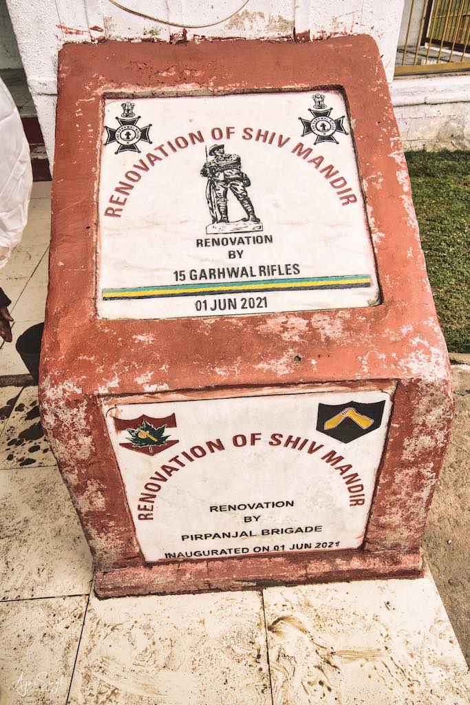 Mandir renovation plaque