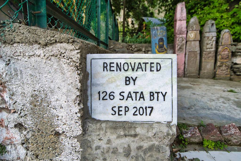 The shrine renovated by the Army in 2017
