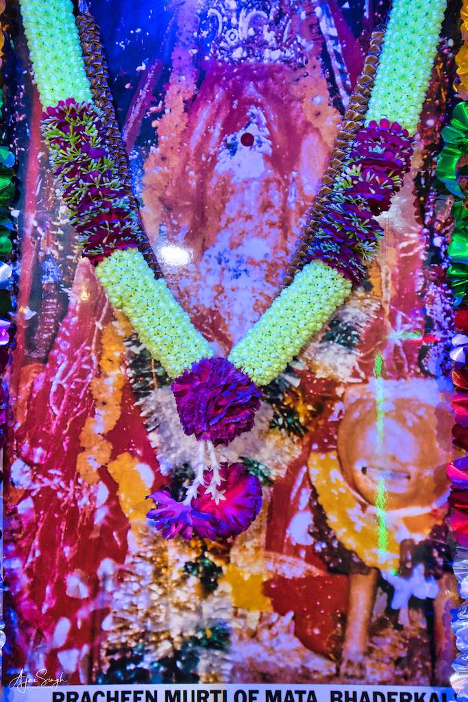 Photo of the original Mata murti destroyed in 1993