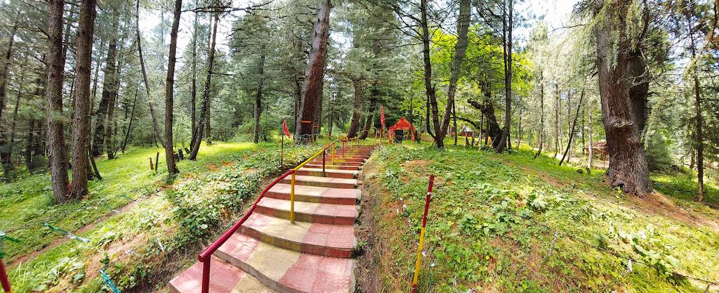 Steps up the hill leading to Mata Bhadrakali Temple