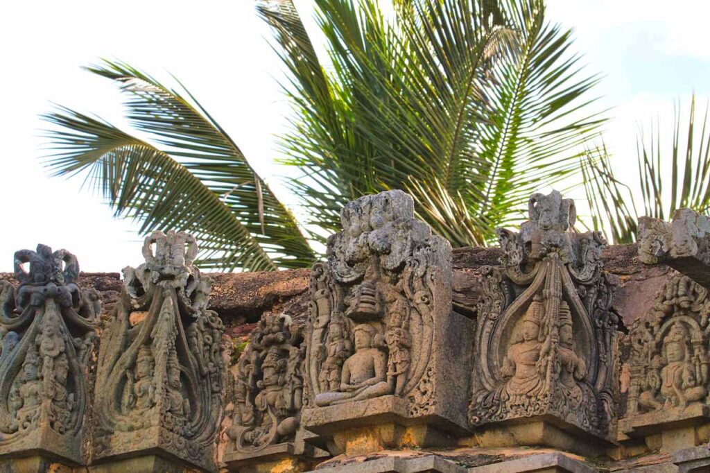 The sculptured panel at the top