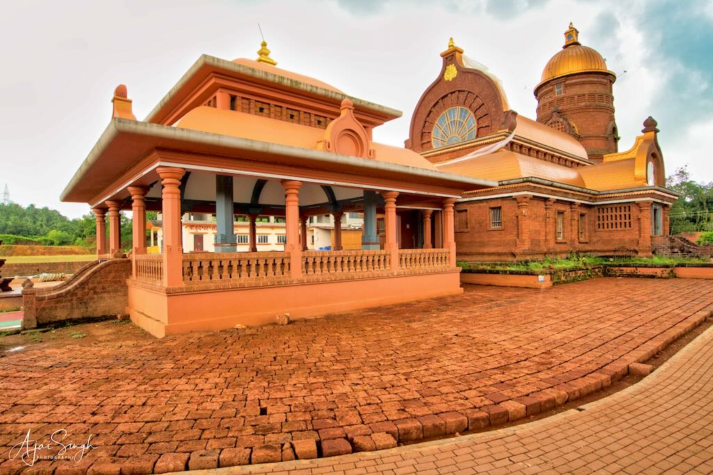 The magnificent temple, made in traditional laterite stone