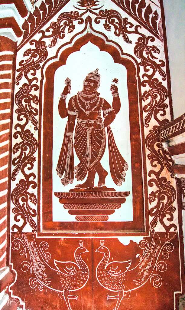 Vishnu portrayed in Kaavi art