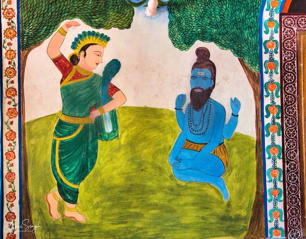 Mohini breaks meditation of Shiva