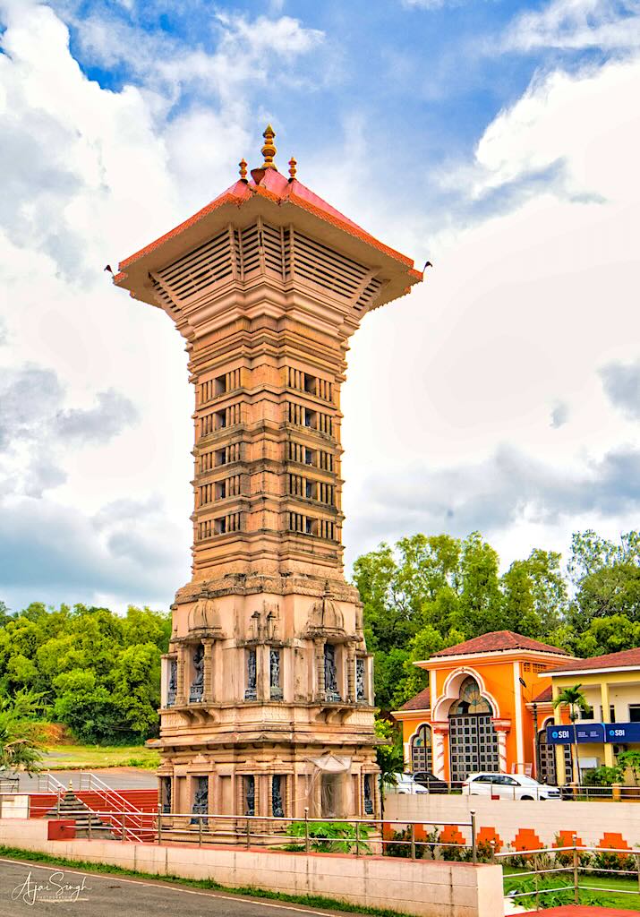 The exquisitely carved tower