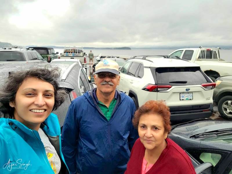 A wet and windy day on the ferry to Nanaimo