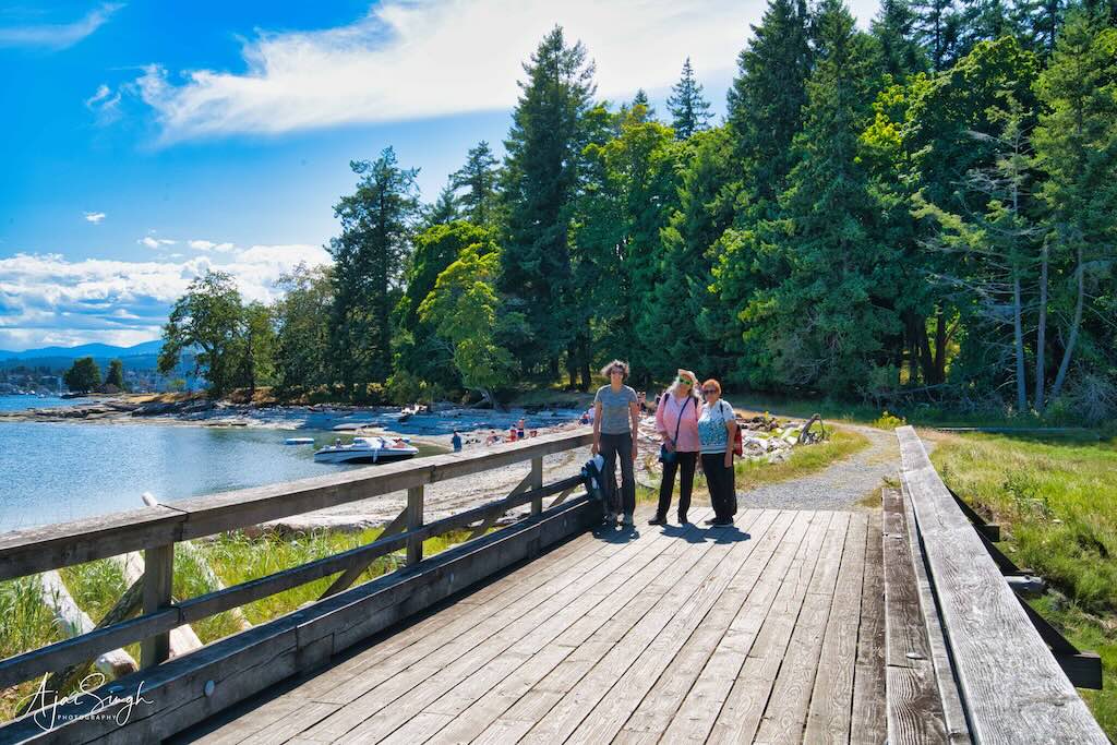 The walking trail around the island