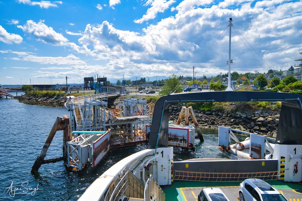 The car ferry leaves for Gabriola Island