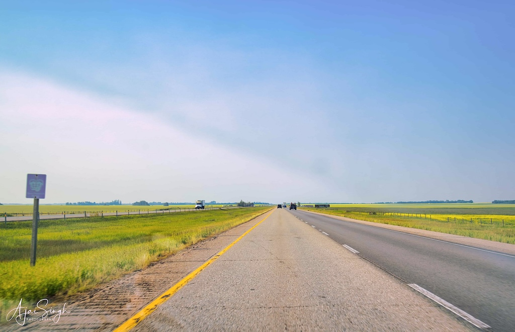 The vast prairies stretch to the horizon