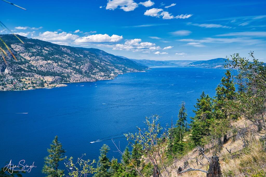 View of the Okanagan Lake from the Knox Mountain