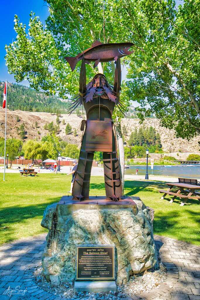Penticton - The monument of "The Salmon Chief"