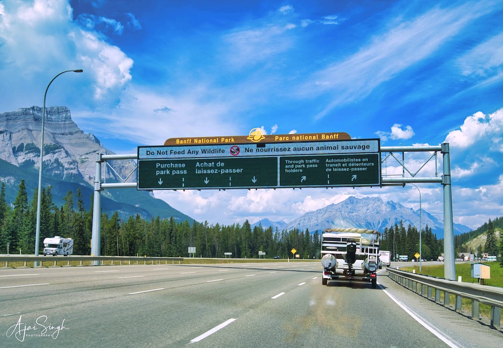 Entering Banff National Park